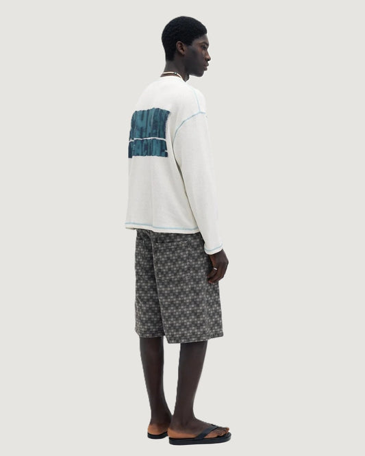Checked Denim Bermuda Shorts