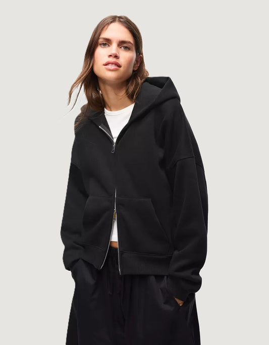 Oversize ZIp-Up Hood Sweatshirt