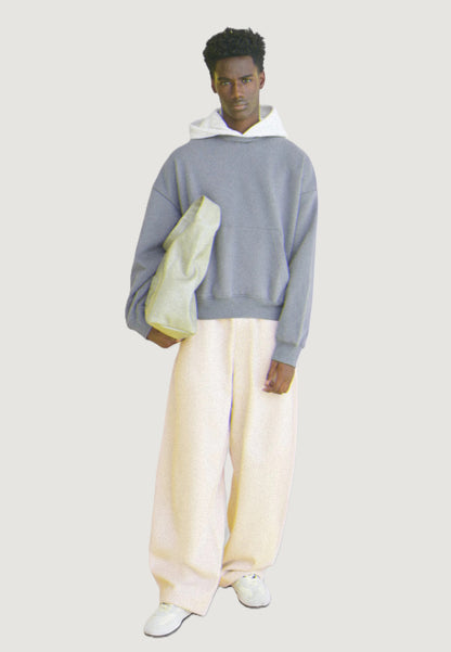 Print & Contrast Hoodie