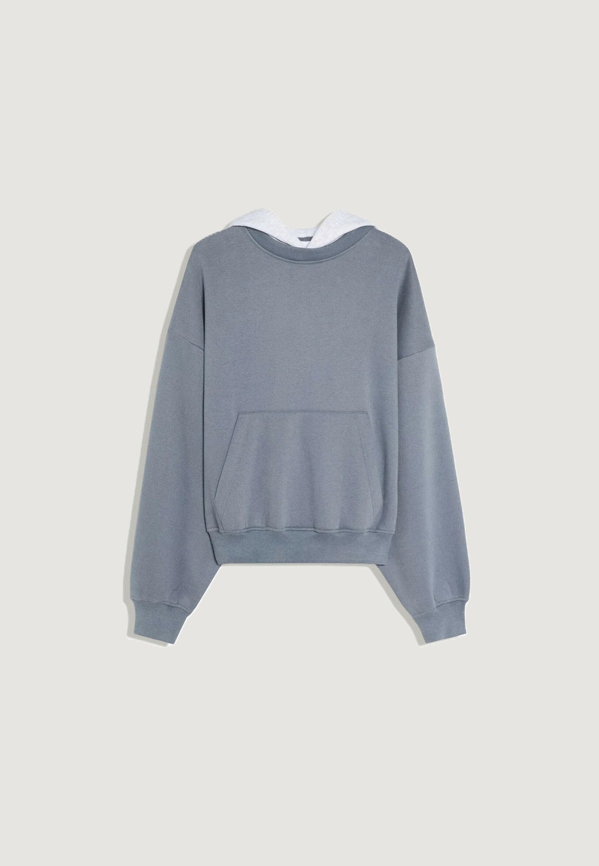Print & Contrast Hoodie