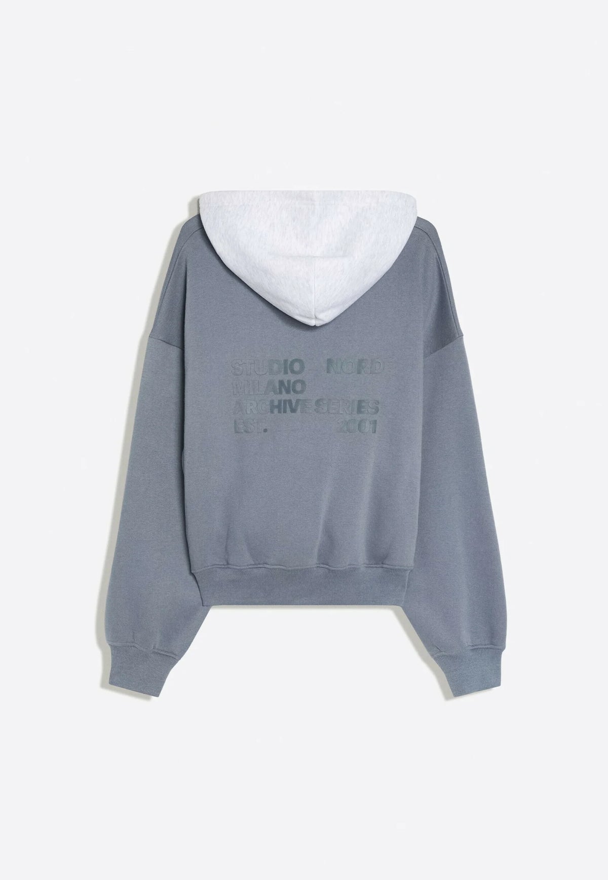 Print & Contrast Hoodie