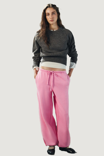Basic Straight Plush Trousers