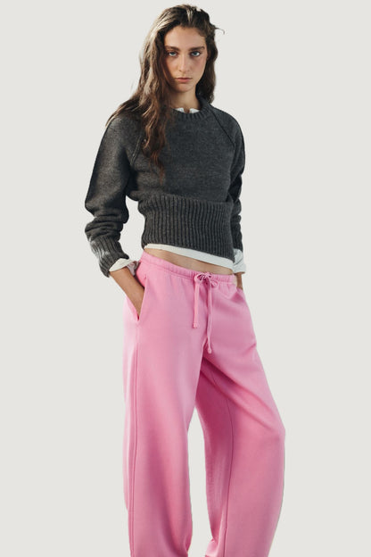Basic Straight Plush Trousers