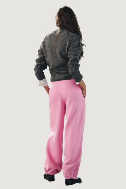 Basic Straight Plush Trousers