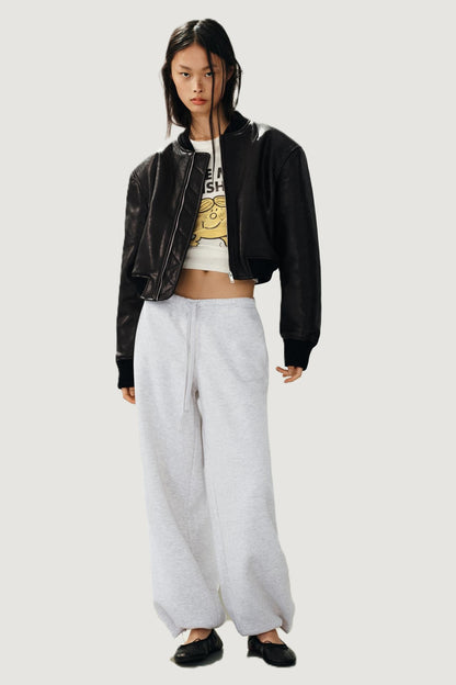 Basic Straight Plush Trousers