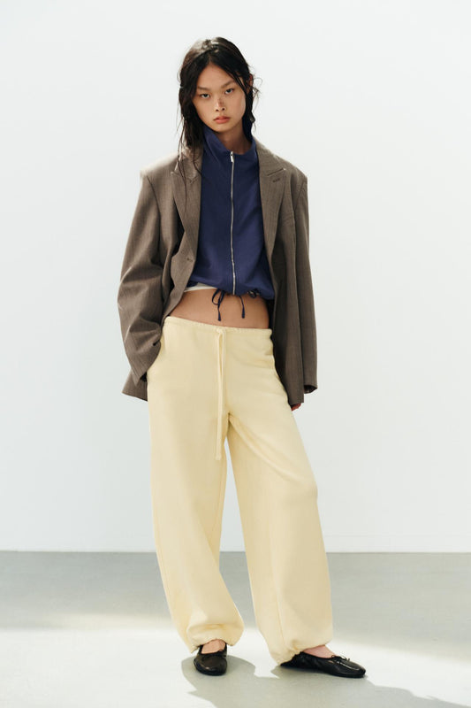 Basic Straight Plush Trousers